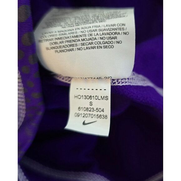 Nike Pro Purple Long Sleeve Quarter Zip Athletic Top workout running hiking gym - Picture 6 of 9